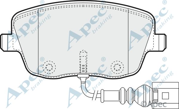 APEC BRAKING Комплект тормозных колодок, дисковый тормоз PAD1252
